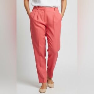 NWT Cristin‎ Stevens Women's Pink Pleated High Waist Trousers Size 12 326